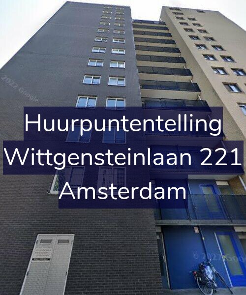 Foto gevel Huurpuntentelling voor Wittgensteinlaan 221, Amsterdam