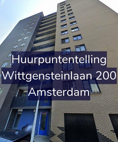 Foto gevel Huurpuntentelling voor Wittgensteinlaan 200, Amsterdam