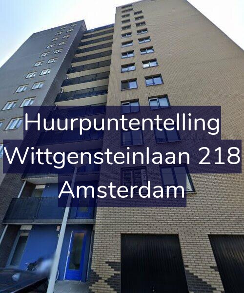Foto gevel Huurpuntentelling voor Wittgensteinlaan 218, Amsterdam