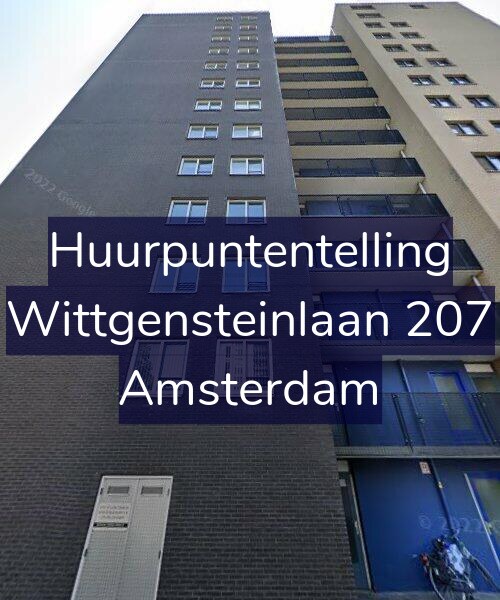 Foto gevel Huurpuntentelling voor Wittgensteinlaan 207, Amsterdam