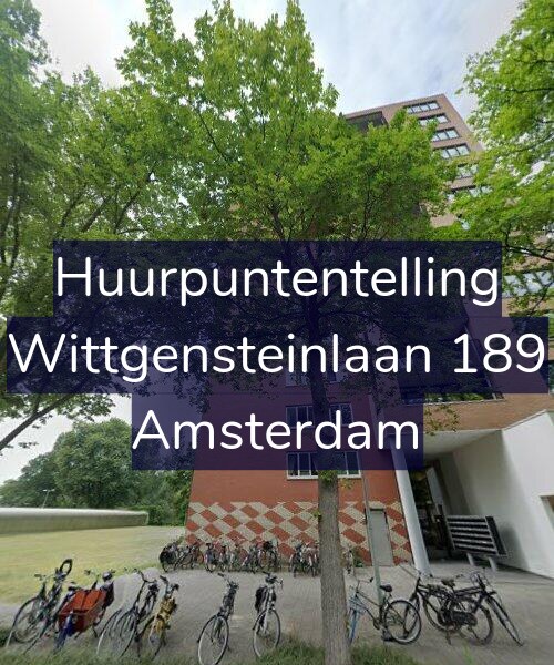 Foto gevel Huurpuntentelling voor Wittgensteinlaan 189, Amsterdam