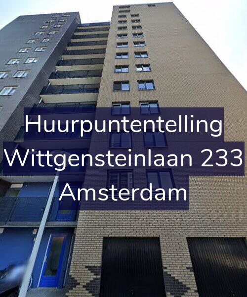 Foto gevel Huurpuntentelling voor Wittgensteinlaan 233, Amsterdam