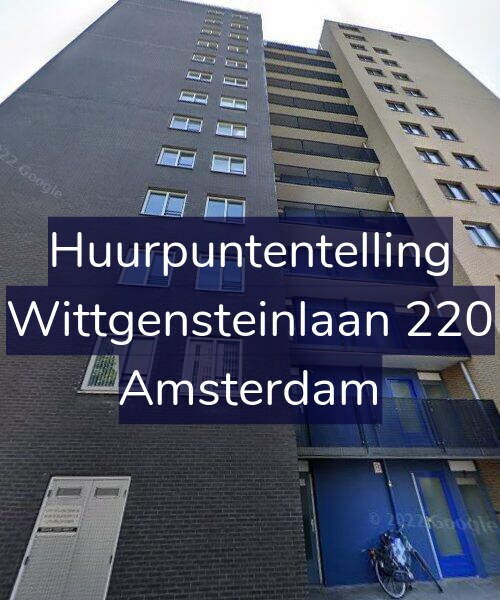 Foto gevel Huurpuntentelling voor Wittgensteinlaan 220, Amsterdam