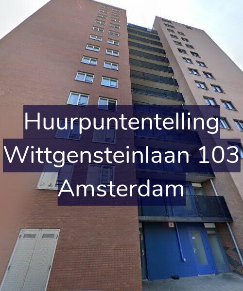 Foto gevel Huurpuntentelling voor Wittgensteinlaan 103, Amsterdam
