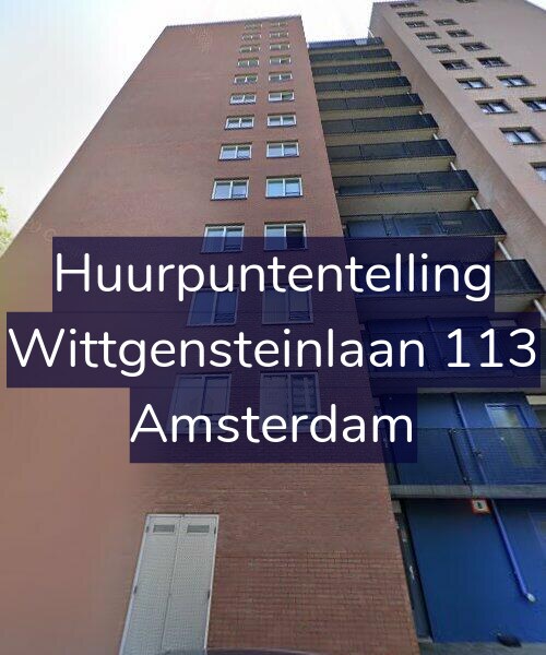 Foto gevel Huurpuntentelling voor Wittgensteinlaan 113, Amsterdam