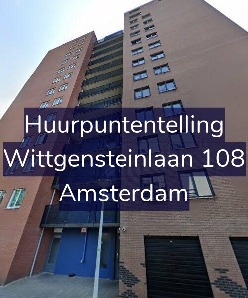Foto gevel Huurpuntentelling voor Wittgensteinlaan 108, Amsterdam