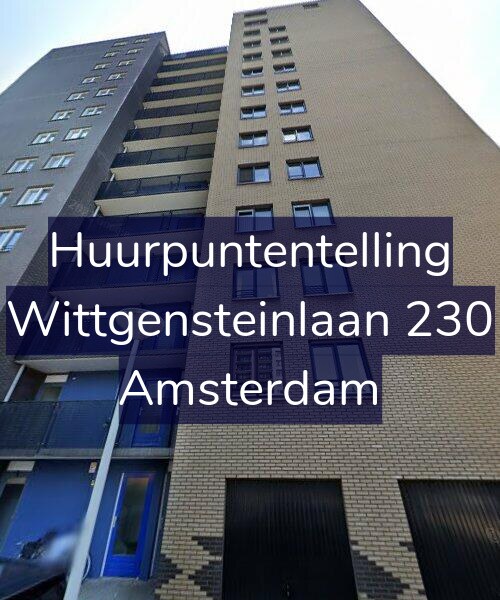 Foto gevel Huurpuntentelling voor Wittgensteinlaan 230, Amsterdam