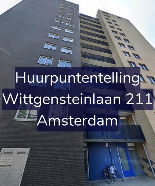 Foto gevel Huurpuntentelling voor Wittgensteinlaan 211, Amsterdam