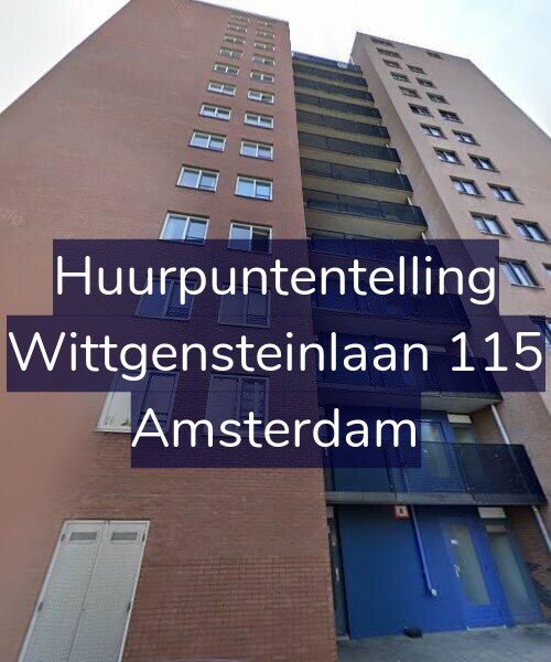 Foto gevel Huurpuntentelling voor Wittgensteinlaan 115, Amsterdam