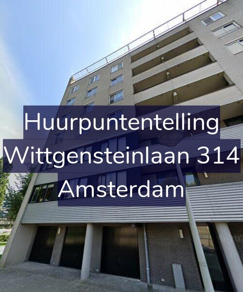 Foto gevel Huurpuntentelling voor Wittgensteinlaan 314, Amsterdam