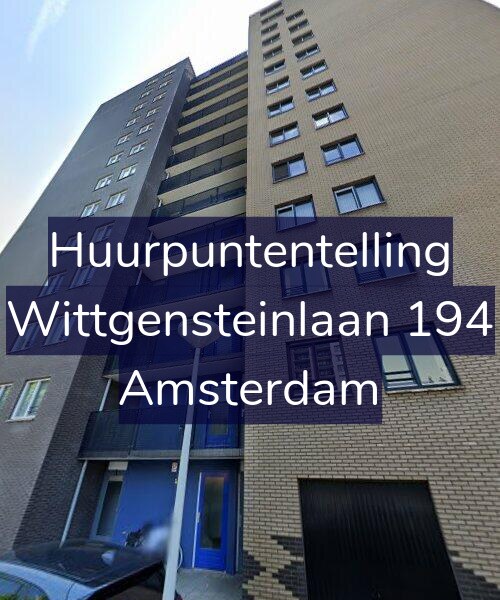 Foto gevel Huurpuntentelling voor Wittgensteinlaan 194, Amsterdam