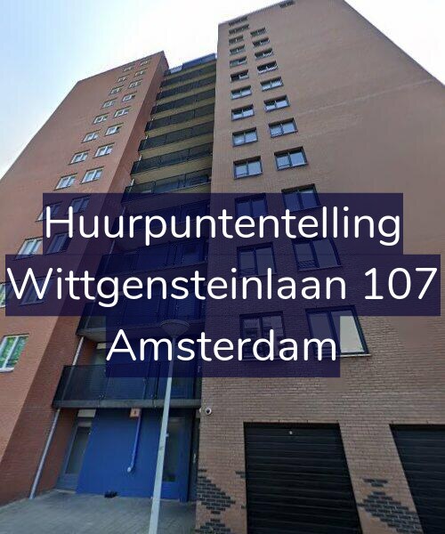 Foto gevel Huurpuntentelling voor Wittgensteinlaan 107, Amsterdam
