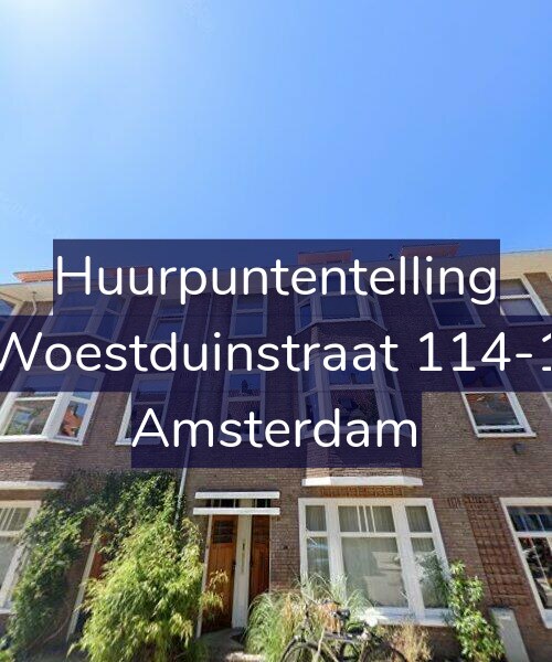 Foto gevel Huurpuntentelling voor Woestduinstraat 114-1, Amsterdam