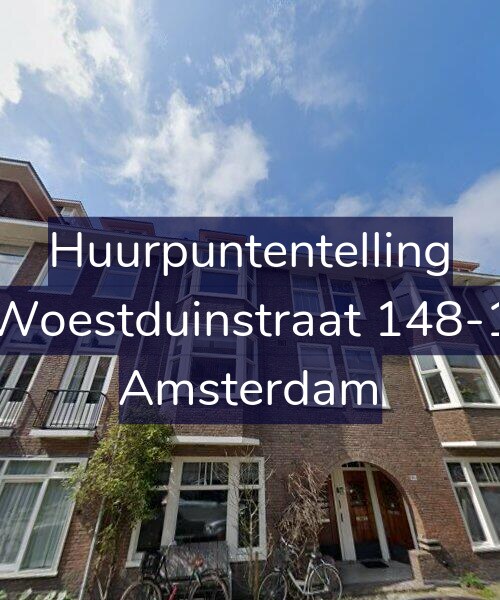 Foto gevel Huurpuntentelling voor Woestduinstraat 148-1, Amsterdam