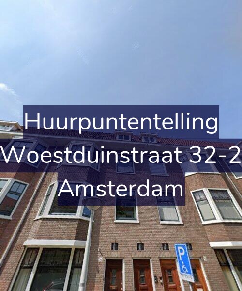 Foto gevel Huurpuntentelling voor Woestduinstraat 32-2, Amsterdam