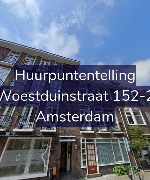 Foto gevel Huurpuntentelling voor Woestduinstraat 152-2, Amsterdam