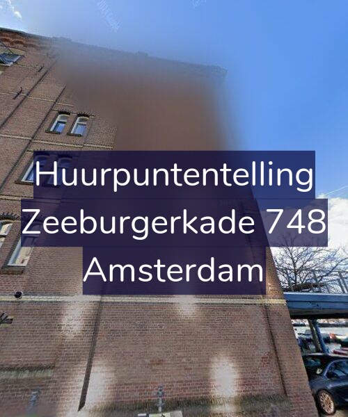 Foto gevel Huurpuntentelling voor Zeeburgerkade 748, Amsterdam