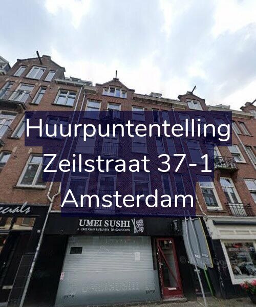 Foto gevel Huurpuntentelling voor Zeilstraat 37-1, Amsterdam