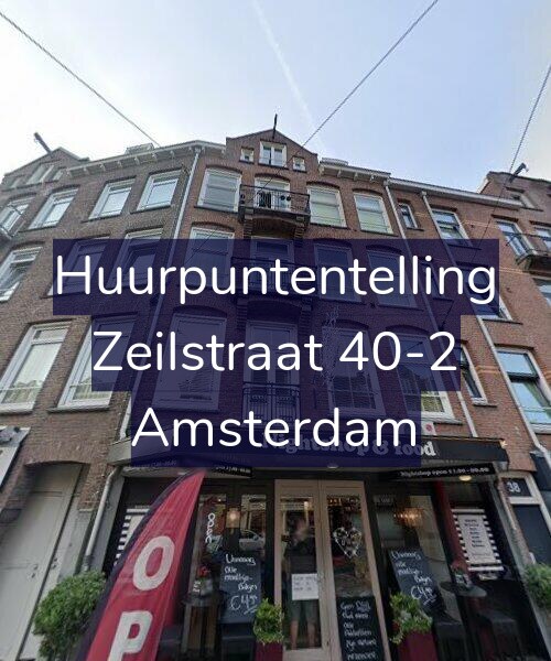 Foto gevel Huurpuntentelling voor Zeilstraat 40-2, Amsterdam