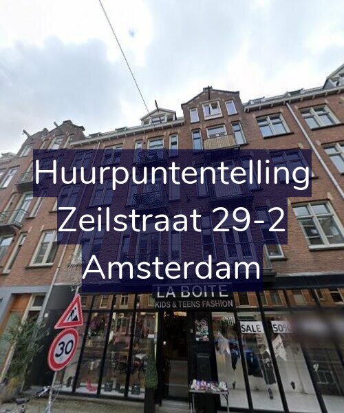 Foto gevel Huurpuntentelling voor Zeilstraat 29-2, Amsterdam