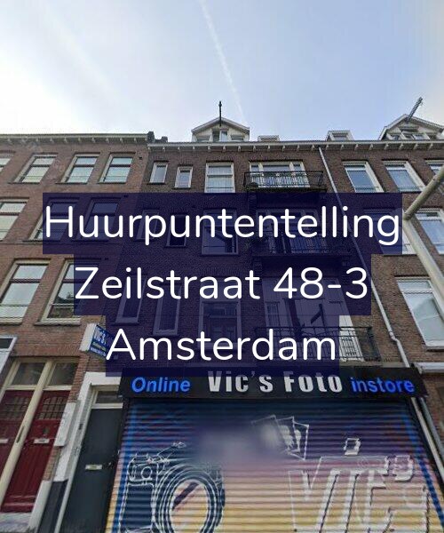 Foto gevel Huurpuntentelling voor Zeilstraat 48-3, Amsterdam