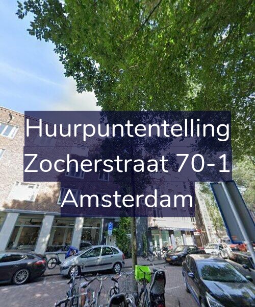 Foto gevel Huurpuntentelling voor Zocherstraat 70-1, Amsterdam