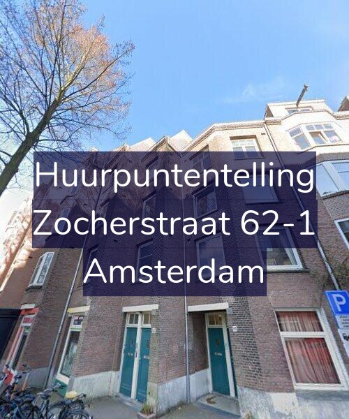 Foto gevel Huurpuntentelling voor Zocherstraat 62-1, Amsterdam