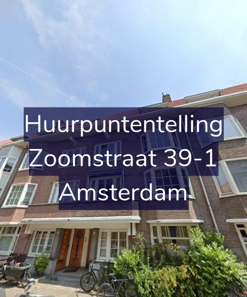 Foto gevel Huurpuntentelling voor Zoomstraat 39-1, Amsterdam