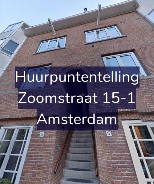 Foto gevel Huurpuntentelling voor Zoomstraat 15-1, Amsterdam