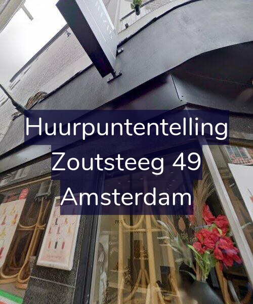 Foto gevel Huurpuntentelling voor Zoutsteeg 49, Amsterdam