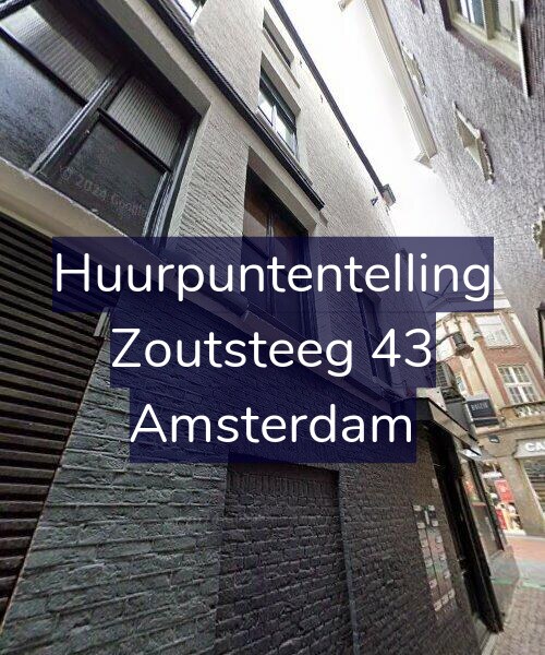 Foto gevel Huurpuntentelling voor Zoutsteeg 43, Amsterdam