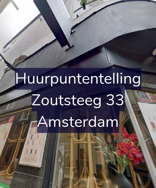 Foto gevel Huurpuntentelling voor Zoutsteeg 33, Amsterdam
