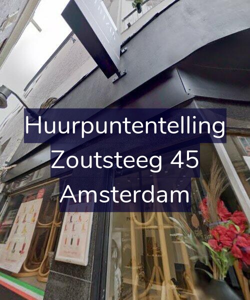 Foto gevel Huurpuntentelling voor Zoutsteeg 45, Amsterdam