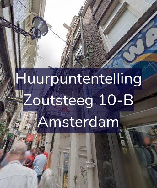 Foto gevel Huurpuntentelling voor Zoutsteeg 10-B, Amsterdam
