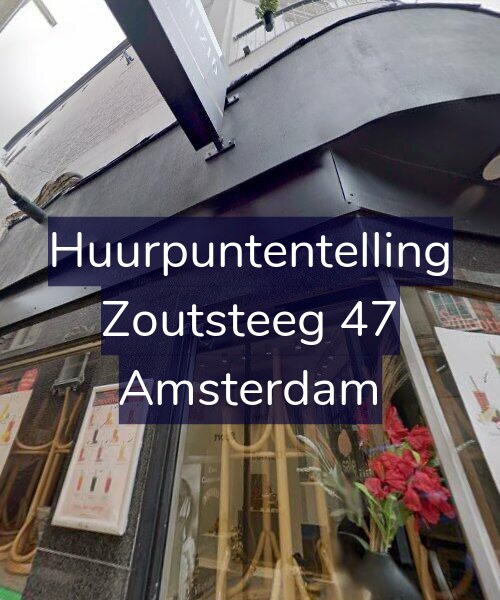 Foto gevel Huurpuntentelling voor Zoutsteeg 47, Amsterdam