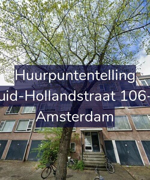 Foto gevel Huurpuntentelling voor Zuid-Hollandstraat 106-1, Amsterdam
