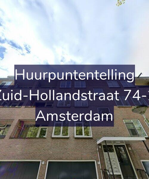 Foto gevel Huurpuntentelling voor Zuid-Hollandstraat 74-2, Amsterdam