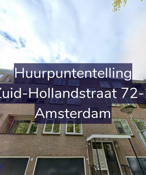 Foto gevel Huurpuntentelling voor Zuid-Hollandstraat 72-2, Amsterdam