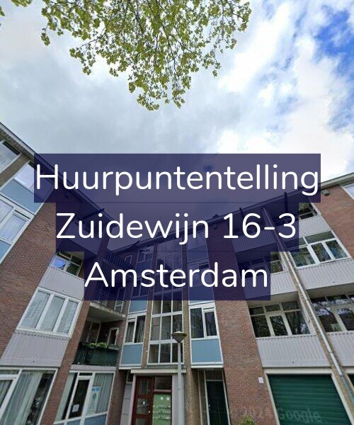 Foto gevel Huurpuntentelling voor Zuidewijn 16-3, Amsterdam