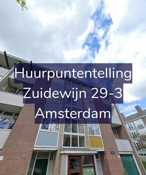 Foto gevel Huurpuntentelling voor Zuidewijn 29-3, Amsterdam