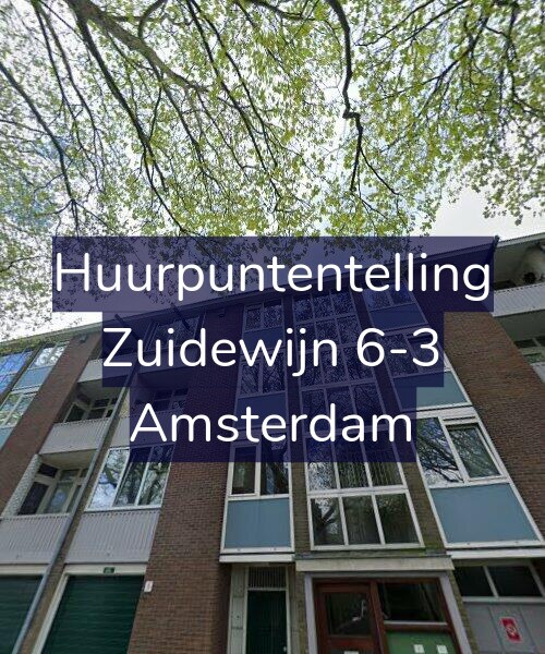 Foto gevel Huurpuntentelling voor Zuidewijn 6-3, Amsterdam