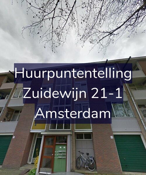 Foto gevel Huurpuntentelling voor Zuidewijn 21-1, Amsterdam