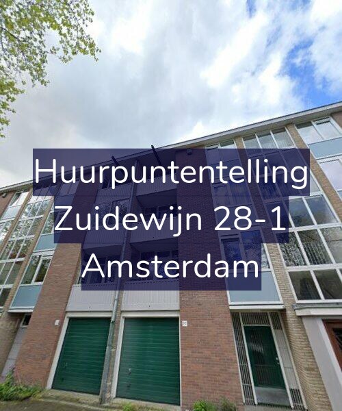 Foto gevel Huurpuntentelling voor Zuidewijn 28-1, Amsterdam