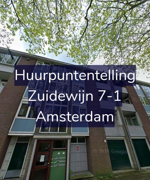 Foto gevel Huurpuntentelling voor Zuidewijn 7-1, Amsterdam