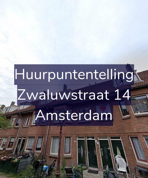 Foto gevel Huurpuntentelling voor Zwaluwstraat 14, Amsterdam