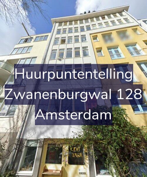 Foto gevel Huurpuntentelling voor Zwanenburgwal 128, Amsterdam
