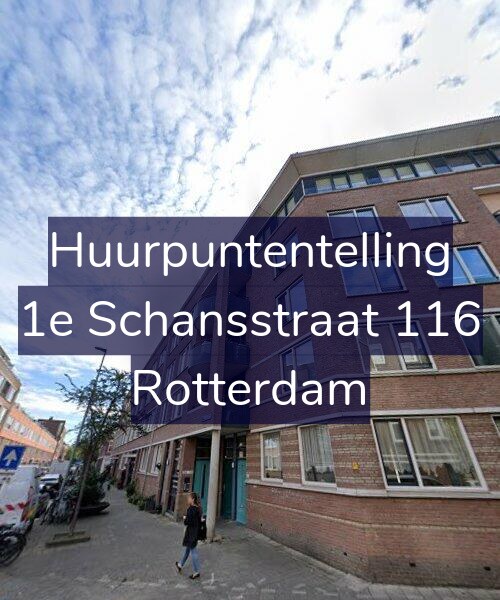 Foto gevel Huurpuntentelling voor 1e Schansstraat 116, Rotterdam
