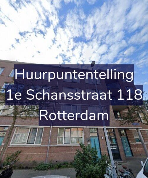 Foto gevel Huurpuntentelling voor 1e Schansstraat 118, Rotterdam