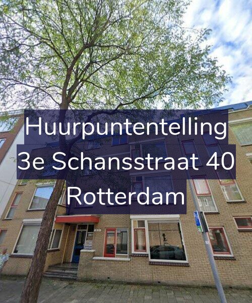 Foto gevel Huurpuntentelling voor 3e Schansstraat 40, Rotterdam