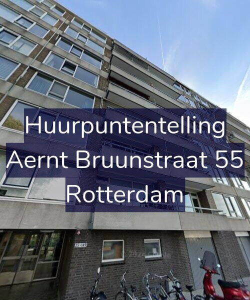 Foto gevel Huurpuntentelling voor Aernt Bruunstraat 55, Rotterdam